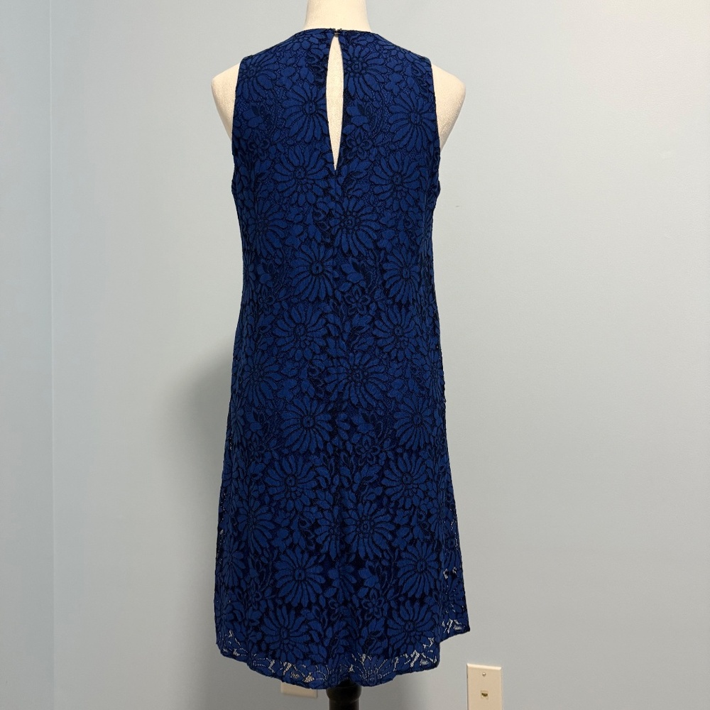 Tommy Hilfiger Women’s Sleeveless Blue Lace Lined Dress Size 6 - Picture 5 of 12